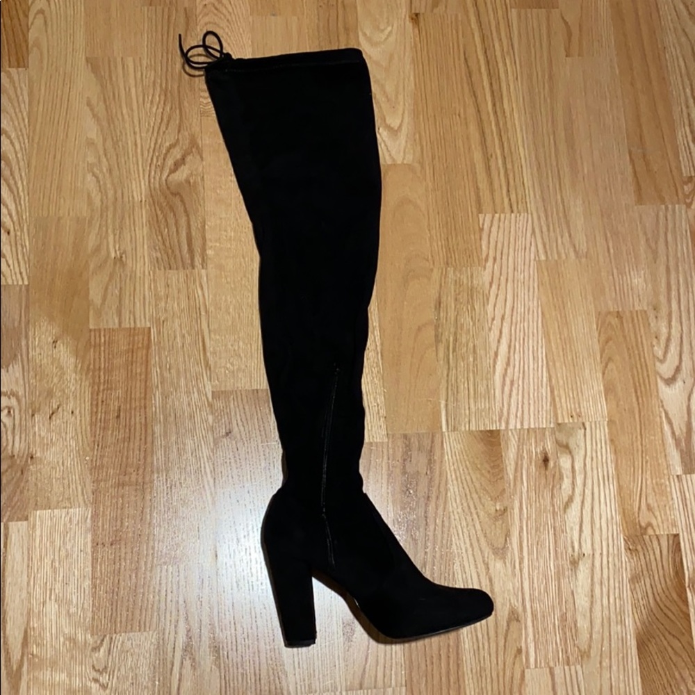 Thigh High Black Suede Boots